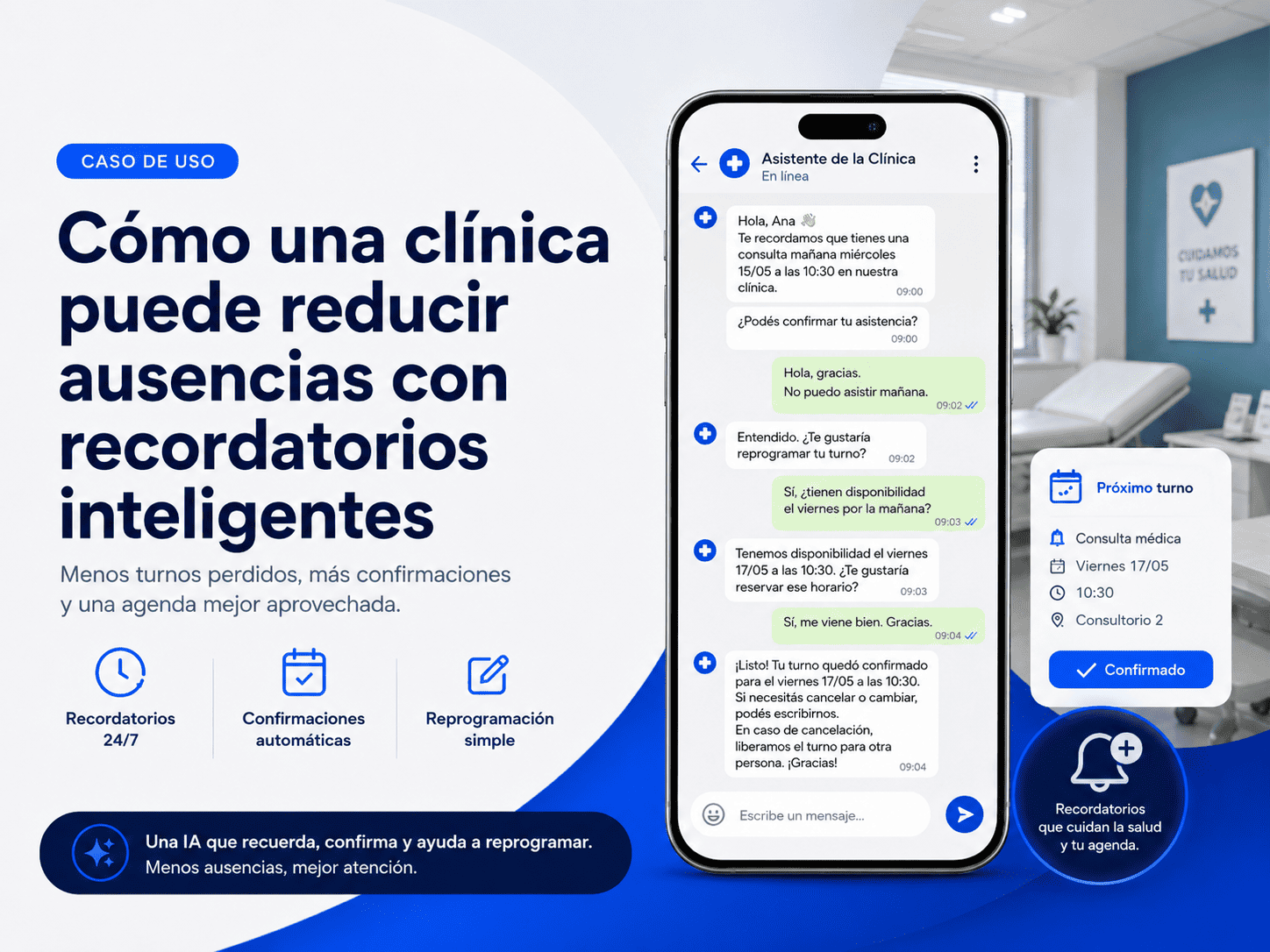 Imagen del recurso: Cómo una clínica puede reducir ausencias con recordatorios inteligentes