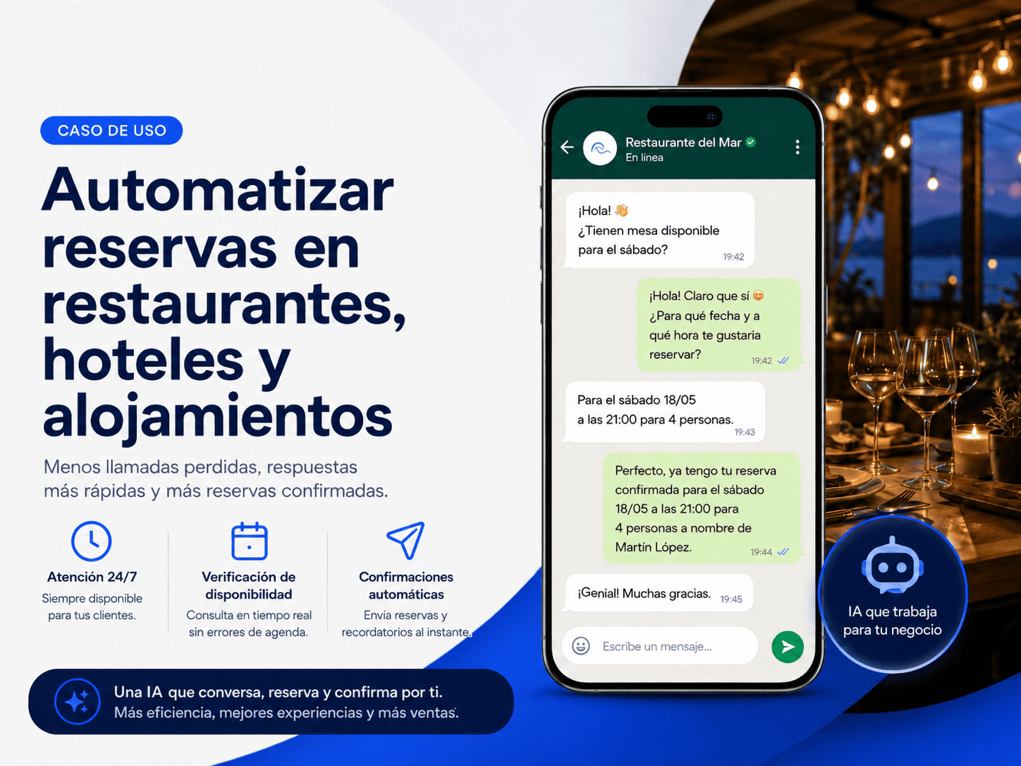 Imagen del recurso: Automatizar reservas en restaurantes, hoteles y alojamientos